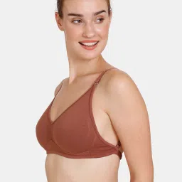 Zivame Brown Half Coverage Wireless Backless Bra image 3