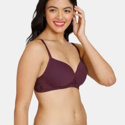 Zivame Purple Half Coverage Wireless T-Shirt Bra image 3