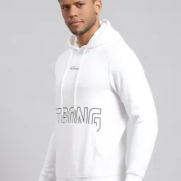Rock.it White Regular Fit Printed Hooded Sweatshirt image 3