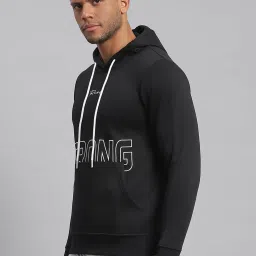 Rock.it Black Regular Fit Printed Hooded Sweatshirt image 3
