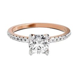 Sparkles Rose Gold Lab Grown 21 Diamond 14KT 0.82ct Round Ring For Women-picture-46