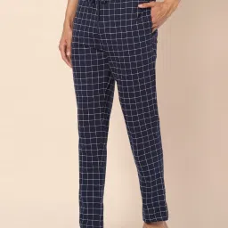 Ajile by Pantaloons Navy Cotton Slim Fit Checks Nightwear Pyjamas image 3