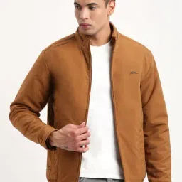 Showoff Brown Slim Fit Jacket-image-11