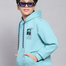 Monte Carlo Kids Blue Printed Full Sleeves Sweatshirt image 3