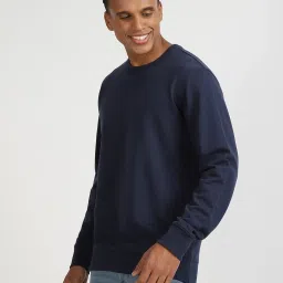 Lee Navy Cotton Slim Fit Sweatshirt image 3