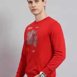Monte Carlo Red Regular Fit Printed Sweatshirt image 3