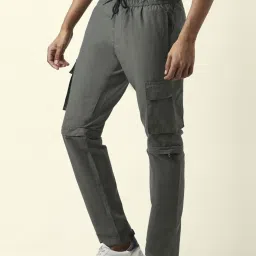 Urban Ranger by Pantaloons Grey Slim Fit Trackpants image 3