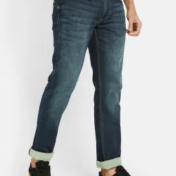 Octave Dark Blue Regular Fit Lightly Washed Jeans image 3