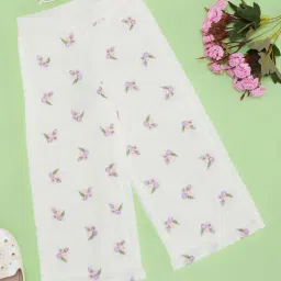 Pantaloons Junior Girls Off White Printed Trousers & Pants-picture-17