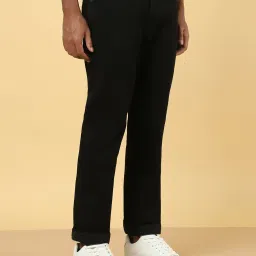 Wrangler Black Cotton Straight Fit Jeans image 3