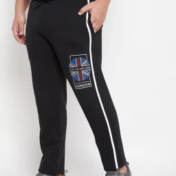 Bigbanana Z Black Cotton Regular Fit Printed Trackpants image 3