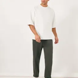 Styli Green Solid Joggers image 4