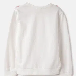 United Colors of Benetton Kids White Cotton Sweatshirts image 2