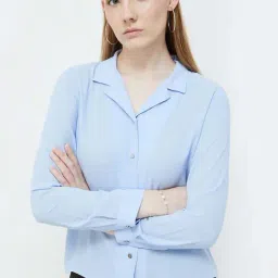 Code by Lifestyle Blue Plain Shirt-picture-21