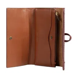 Hidesign Maroon MEXICO CHURRO W4 Textured Medium Leather Sling Wallet image 5