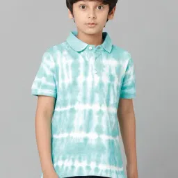 Under Fourteen Only Kids Mint Green Tie-Dye Polo T-Shirt-picture-39