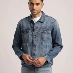 EVERBLUE Blue Regular Fit Denim Jacket-picture-33