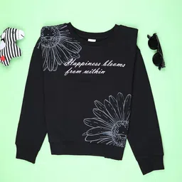 V-Mart Girls Typography Printed Sweatshirt-image-47