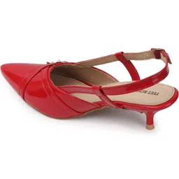 FEET RUNNER Women Embellished PU Kitten Pump Heels image 2