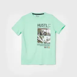 Fame Forever by Lifestyle Kids Green Printed T-Shirt-picture-22