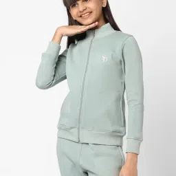 Sweet Dreams Girls Sea Green Solid Full Sleeves Sweatshirt-image-12