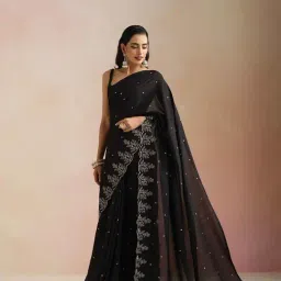 true Browns Black Saree-image-12