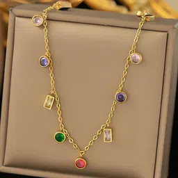 Just Lil Things Stone Studded Minimal Chain-picture-28