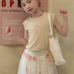 LULU & SKY Girls Yellow Acrylic Tshirts-picture-46