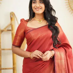 KSALIYA Red Art Silk Sarees-picture-20