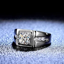 MEENAZ Men Silver-Plated AD Studded Adjustable Finger Ring-image-68