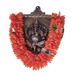KI Artificial Jasmine Mogra Flower Hair Gajra, Hair Accessories Realistic Juda Bun, Orange White (Orange & White) image 5
