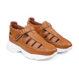 Bxxy Men Elevator Height Increasing Velcro Textured Shoe-Style Sandals-picture-39