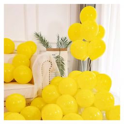 Bubble Trouble Yellow Metallic balloons for Party decoration-100pcs Yellow Pack of -100-picture-48