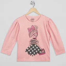 The Sandbox Clothing Co Cotton Knit Full Sleeves Happy Girl Printed Tee - Pink-picture-16