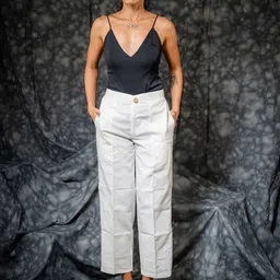 Prathaa Women High-Rise Cotton Regular Trousers-picture-12