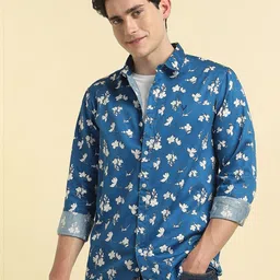 Allen Solly Men Spread Collar Floral Printed Cotton Casual Shirt-image-35