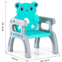 fab n funky Panda High Quality Kids Chair-Sea Green| Easy Tool Free Assembly| Durable & Light Weight| Comfortable Backrest image 3