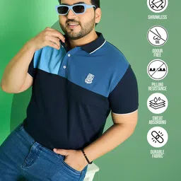 bigbanana Men Colourblocked Polo Collar Bio Finish Applique T-shirt image 2