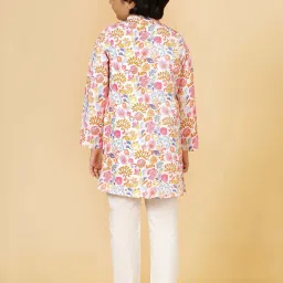 A.T.U.N. Boys Rouge Printed Full Sleeves Kurta Set image 2
