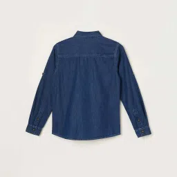 Fame Forever by Lifestyle Kids Blue Cotton Printed Full Sleeves Shirt image 3