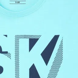Fame Forever by Lifestyle Kids Sky Blue Cotton Printed T-Shirt image 3