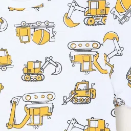 Fame Forever by Lifestyle Kids White & Orange Cotton Printed T-Shirt image 3