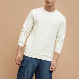 Bossini White Regular Fit Sweatshirt-image-32