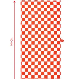 Thirsty Towel White and Orange Blend Checks Bath Towel image 2