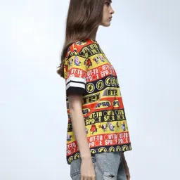 Only Multicolor Cotton Graphic Print T-Shirt image 4