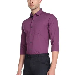 Arrow Pink Cotton Slim Fit Printed Shirt image 3