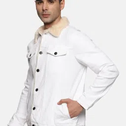 Kultprit White Slim Fit Jacket image 3