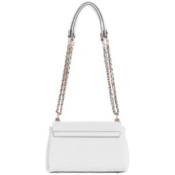 Guess White Textured Sling Handbag image 2