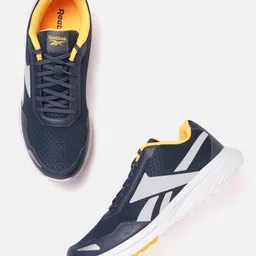 Reebok Men Navy Blue Woven Design South Ferry Running Shoes-image-41