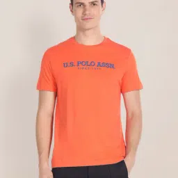 U.S. Polo Assn. Orange Regular Fit Cotton Crew T-Shirt-picture-20